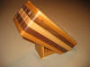 Wood knife block made in Wisconsin